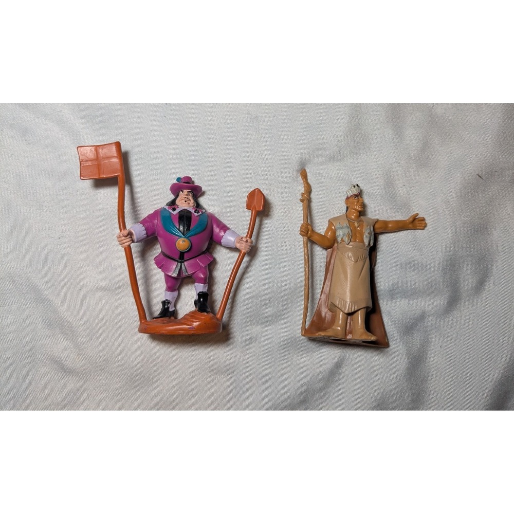 Vintage Chief Powhatan And Governor Ratcliffe Disney PVC Figurines